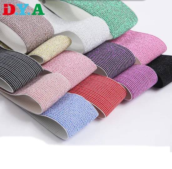 Customization-Design-Crochet-Knitted-Polyester-Colorful-Gold-Silver-Lurex-Elastic-Band-Webbing-for-Waistband-Pants-Strap